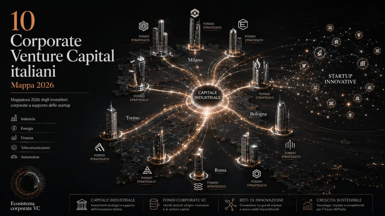 10 Corporate Venture Capital italiani: mappa 2026 con Milano Torino Bologna e network fondi corporate per settori industriali