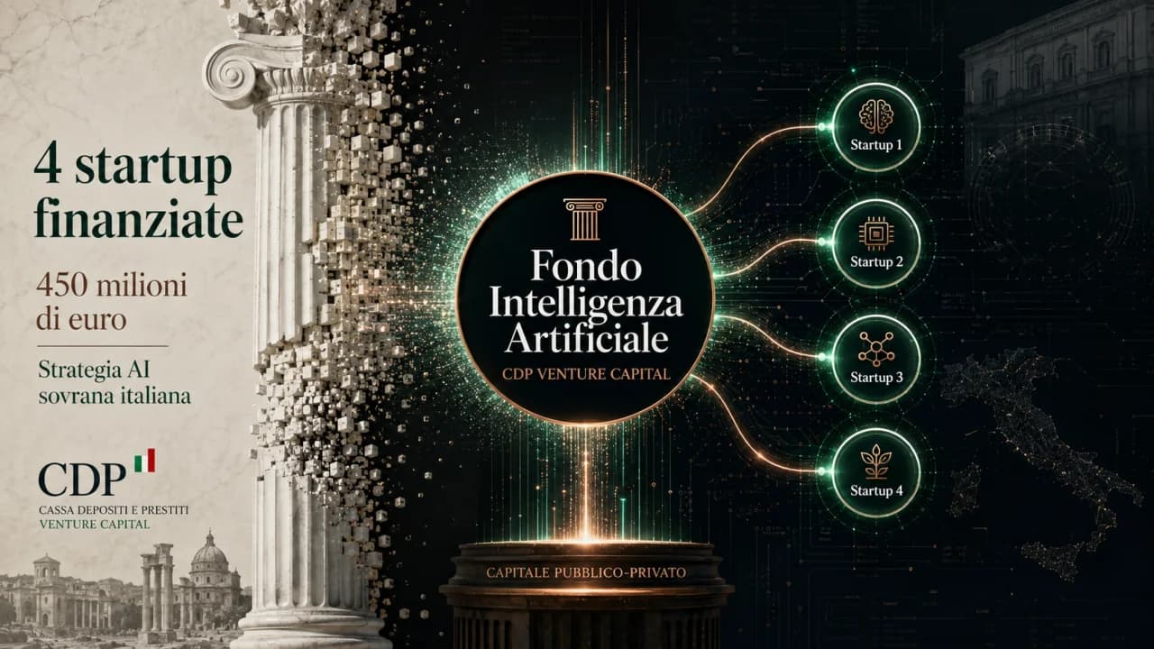Fondo Artificial Intelligence CDP: 4 startup italiane finanziate, capitale pubblico-privato per intelligenza artificiale e deep tech
